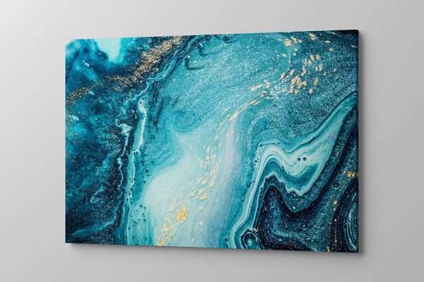 Obraz na płótnie niebieski marmur abstrakcja