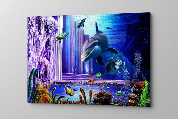 Obraz na płótnie delfin trójwymiarowy