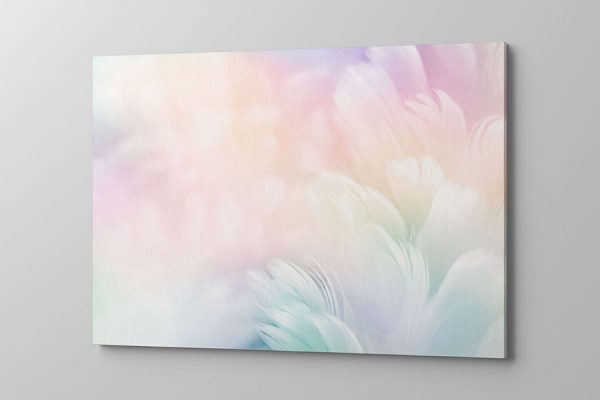 Obraz na płótnie pastelowe subtelne piórka