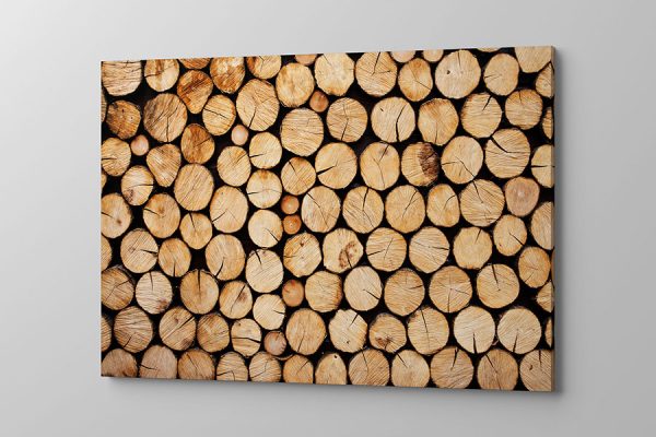 Obraz na płótnie bale drewna
