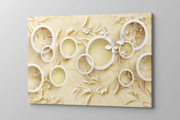 Obraz na płótnie abstrakcyjne koła kwiaty