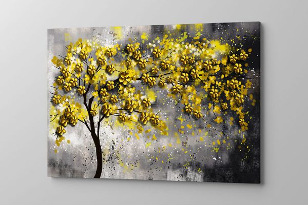 Obraz na płótnie złoto żółte drzewo