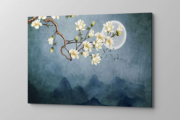 Obraz na płótnie kwiaty nocą