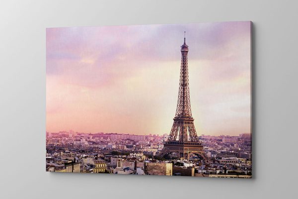 Obraz na płótnie pastelowy Paryż z Wieżą Eiffla w tle