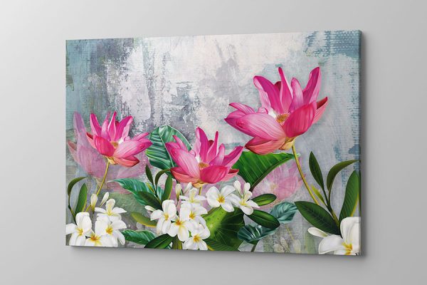 Obraz na płótnie kolorowe kwiaty jak namalowane