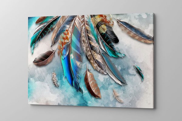 Obraz na płótnie zachwycające kolorowe pióra