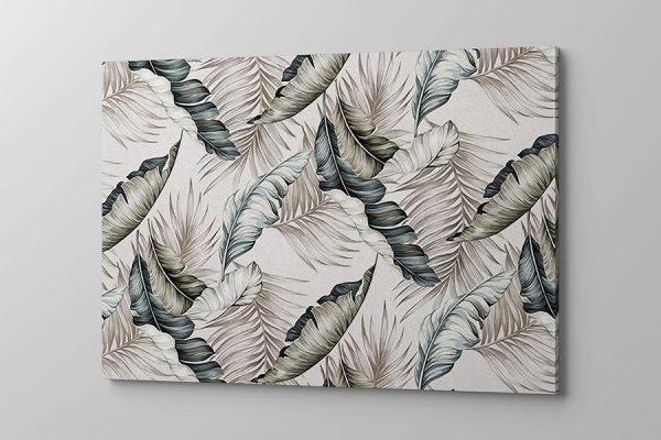 Obraz na płótnie delikatne zielono srebrzyste pióra