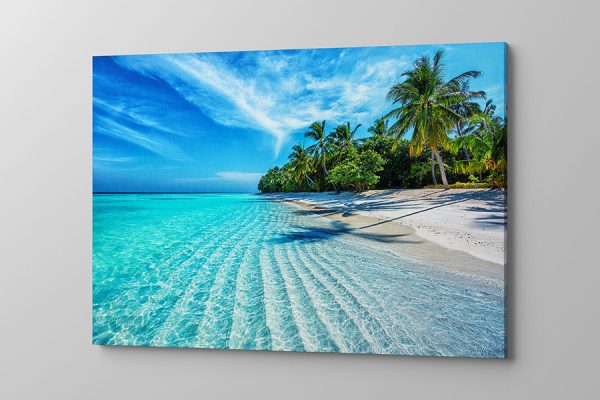 Obraz na płótnie rajska błękitna plaża i morze
