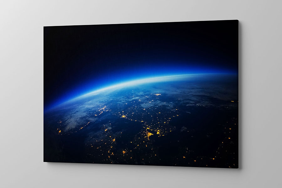 Obraz na płótnie kawałek kuli ziemskiej widziany z kosmosu